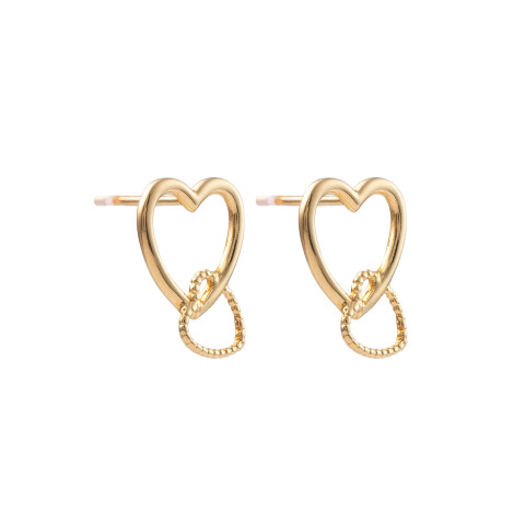 Tornillos en oro 18K con diseño de corazón Tornillos En Oro 18k Con Diseño De Corazón