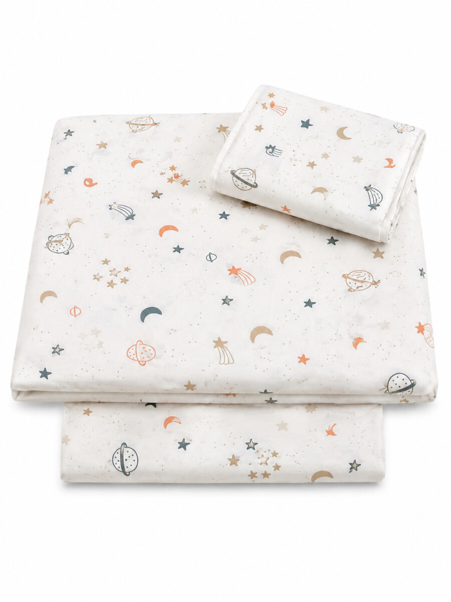 JUEGO SABANAS ESTAMPADA 1 PLAZA - MULTICOLOR 