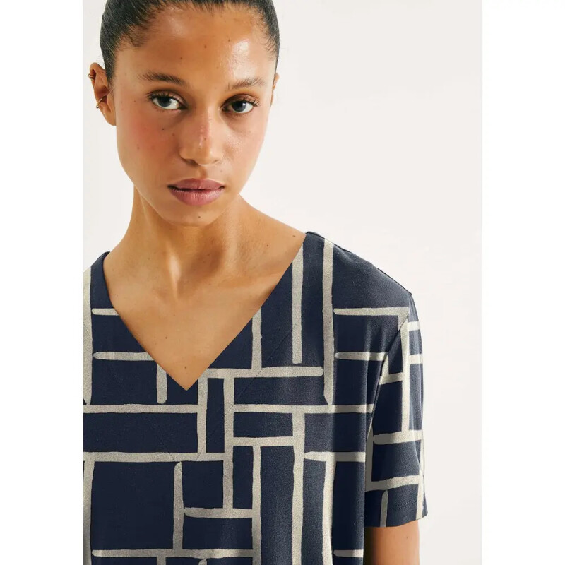 BLUSA MM FEM AZUL ESCURO