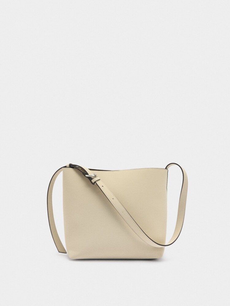 Bolso De Hombro Con Textura Suave crudo