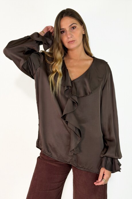 BLUSA ROSALBA Chocolate