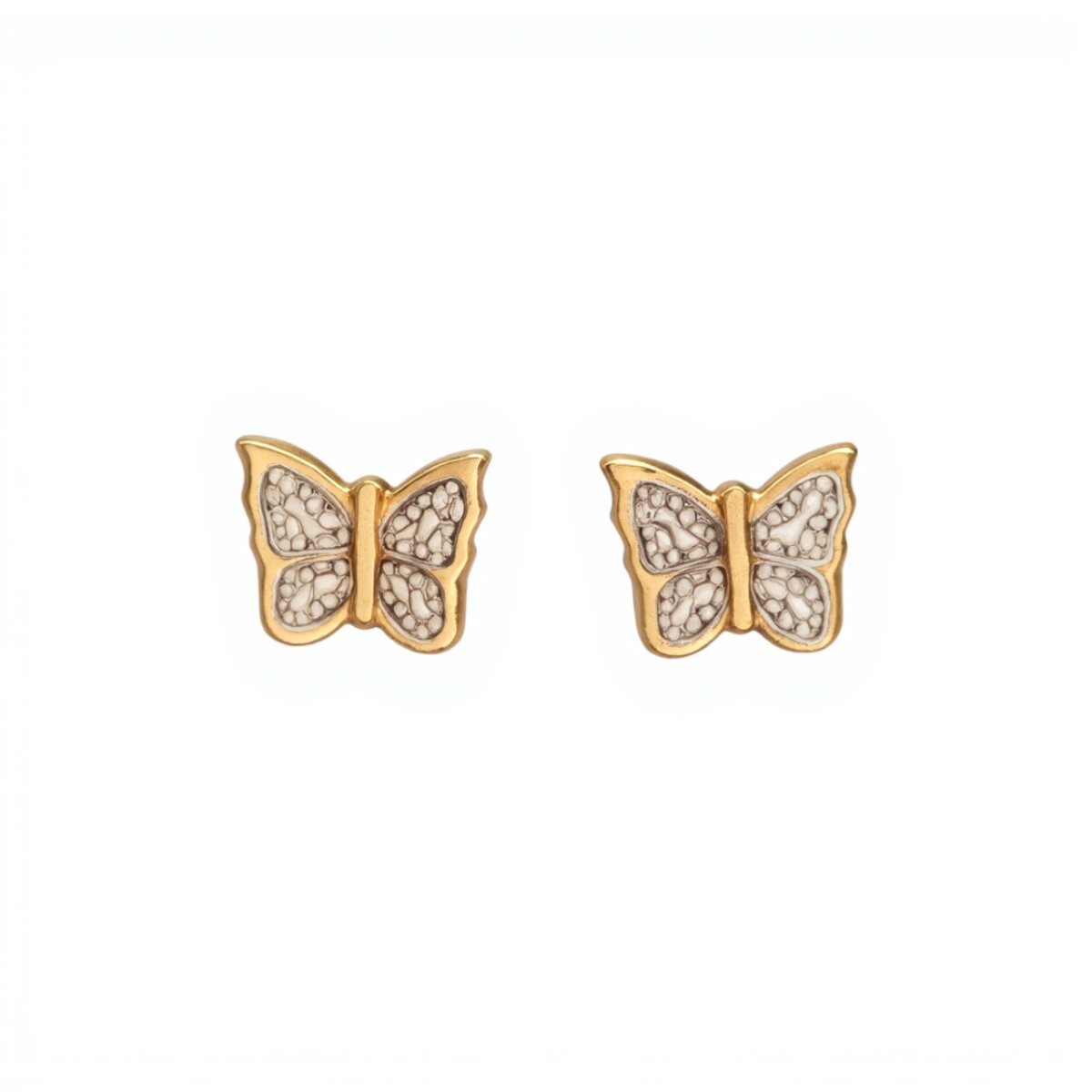 Caravanas Mariposas de oro - Oro bajo - Sin piedra- CA8161 - sinpiedra 