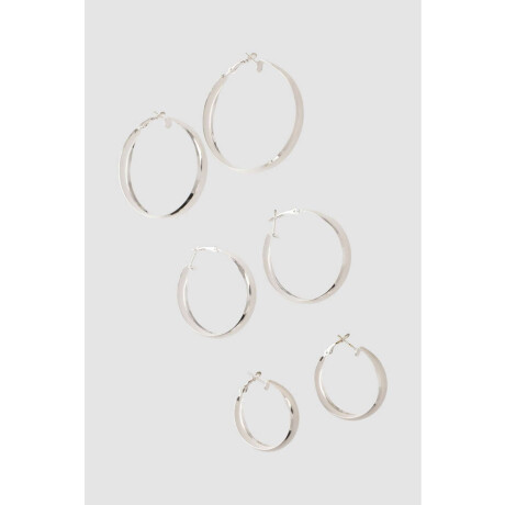 Set aros grandes Plata