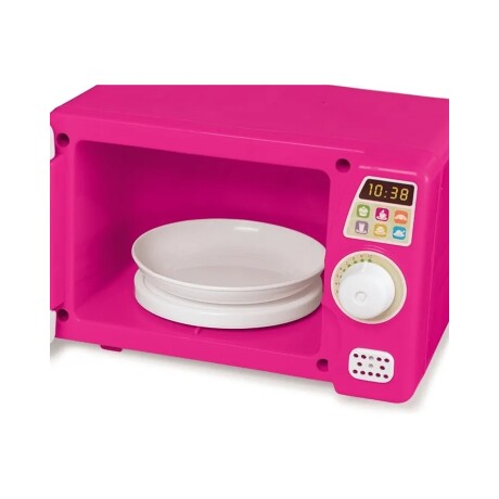 Microondas de juguete con sonido Calesita 12 piezas Rosa