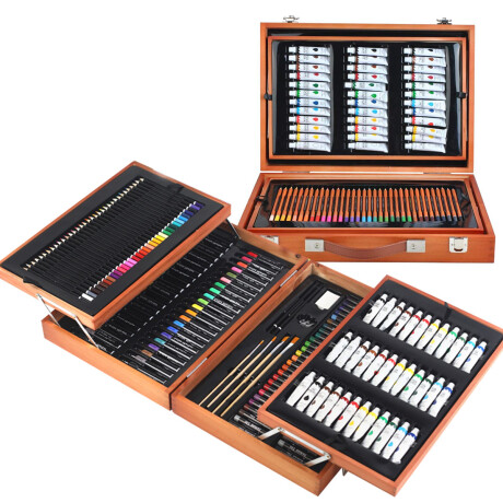 Set Arte Madera 174p Dibujo Valija Escolar Marcador - El Rey Esc002001