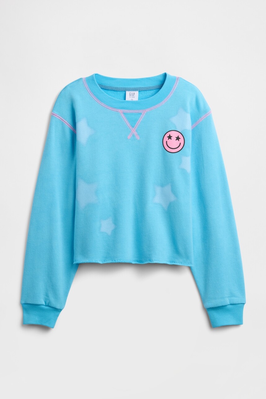 V-FRENCH TERRY CREW Aquarius