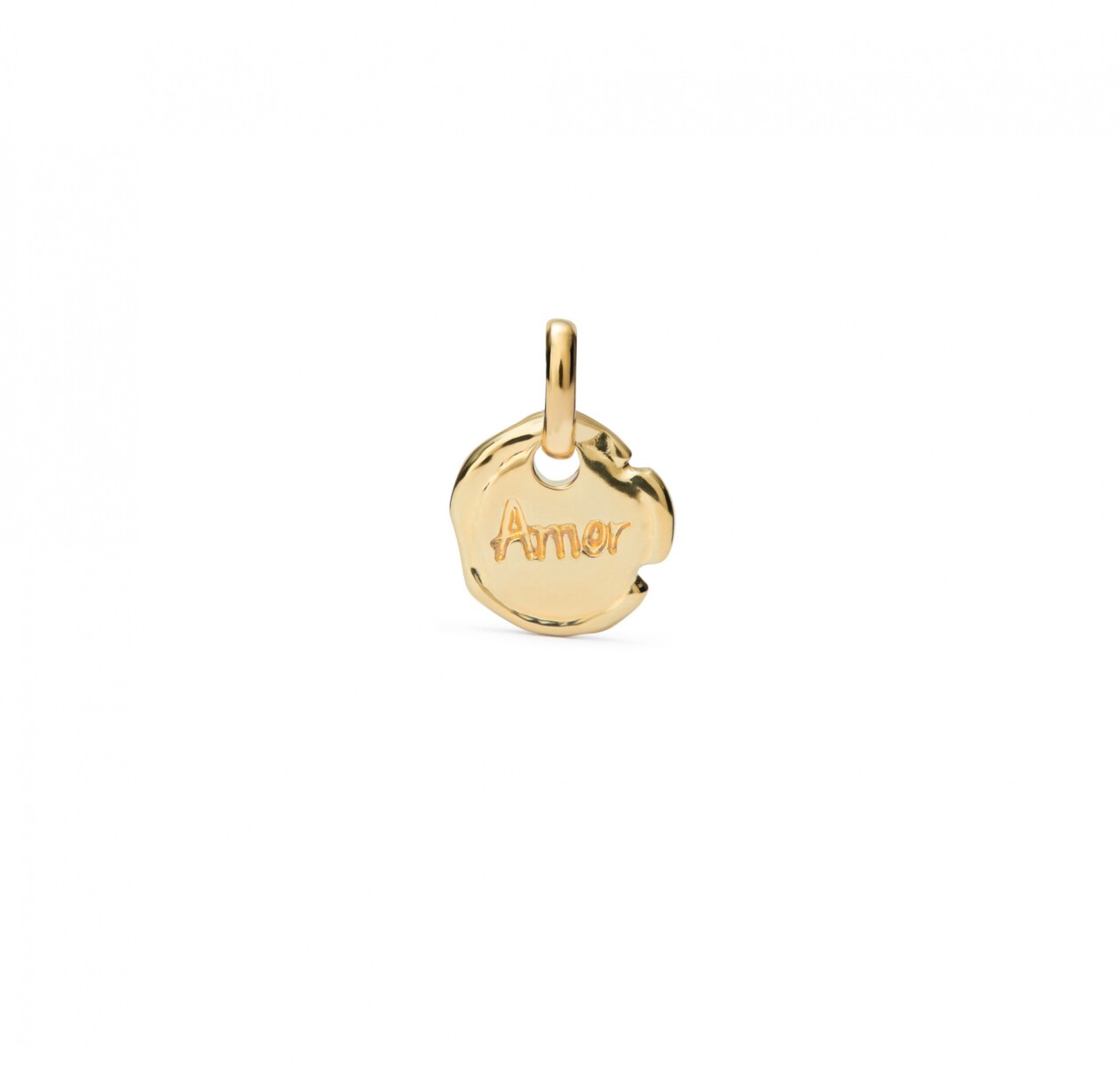 CHARM BAÑADO EN ORO 18K CON PALABRA AMOR - Charm 