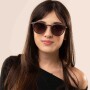 Lentes De Sol Alok Space Rave Redondo Polarizada Negro/Negro