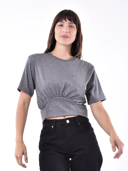 REMERA KUTA GRIS MELANGE O