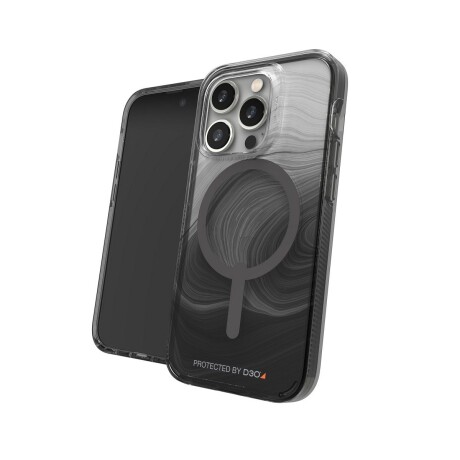 Protector case gear4 milan snap c/ magsafe para iphone 14 pro Black swirl
