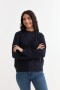 Sweater escote redondo con ochos AZUL