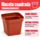 Maceta cuadrada 1,9 lts TERRACOTA