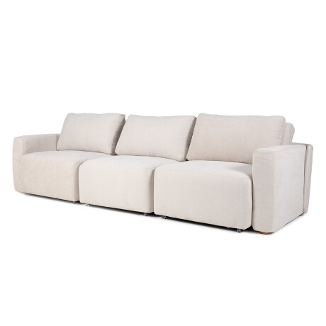 Sofá Modular Empeiro (Retráctil) - Tela Microfibra - 3 módulos FX4-10 (Beige)