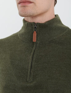 470415 SWEATER MEDIO CIERRE HARRINGTON URBAN Verde Melange