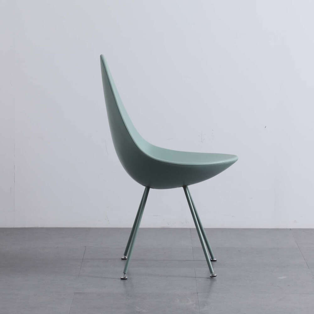 SILLA DE COMEDOR PP-Y-METAL VERDE DROP