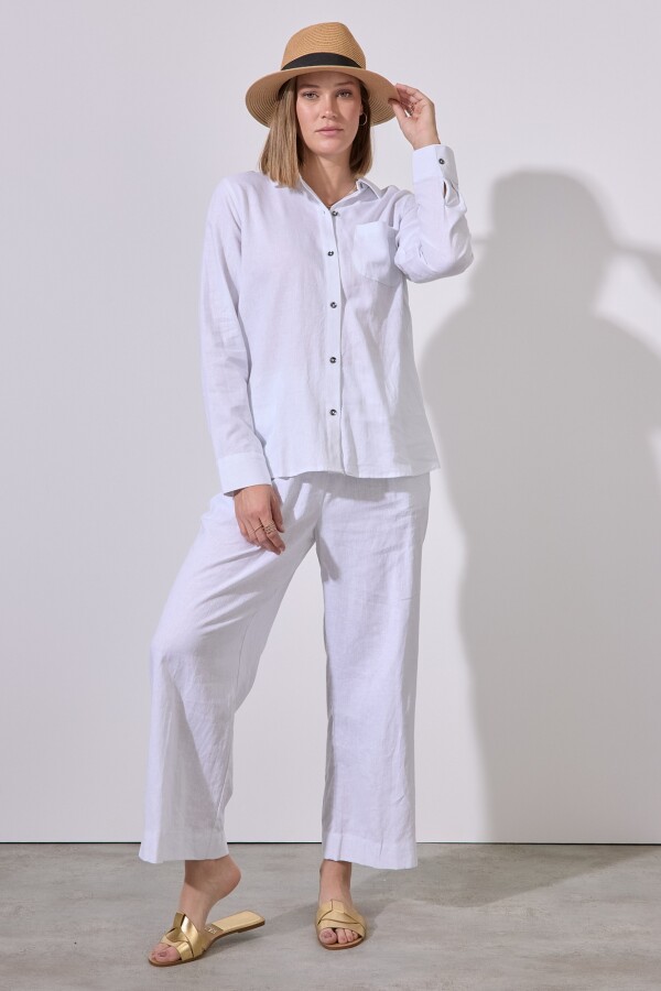 Camisa Lino BLANCO