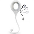 Lampara Led Redonda Para Pc o Lectura con USB Blanco