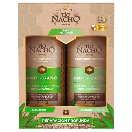 TIO NACHO PACK ANTI DAÑO SHAMPOO 415ml+ ACONDICIONADOR 415ml TIO NACHO PACK ANTI DAÑO SHAMPOO 415ml+ ACONDICIONADOR 415ml