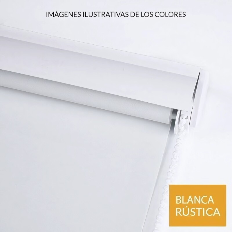 Cortina Roller Rústica Lumax Colores 1.6 X 2.0 M Calidad Blanco
