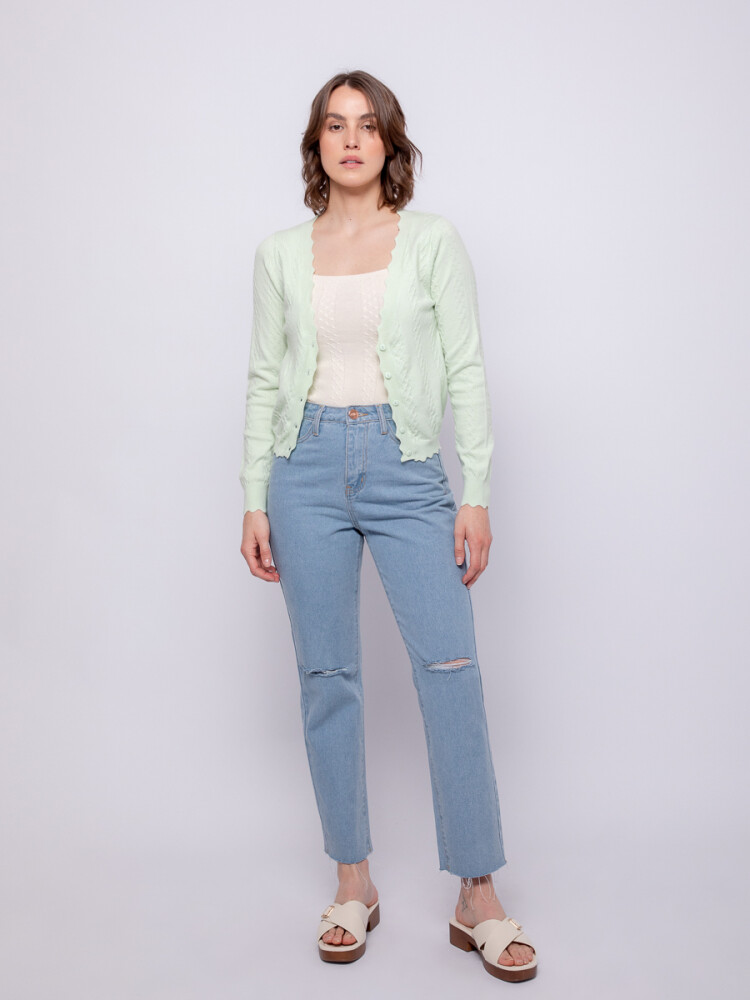 CARDIGAN MAGGIE Verde Pastel