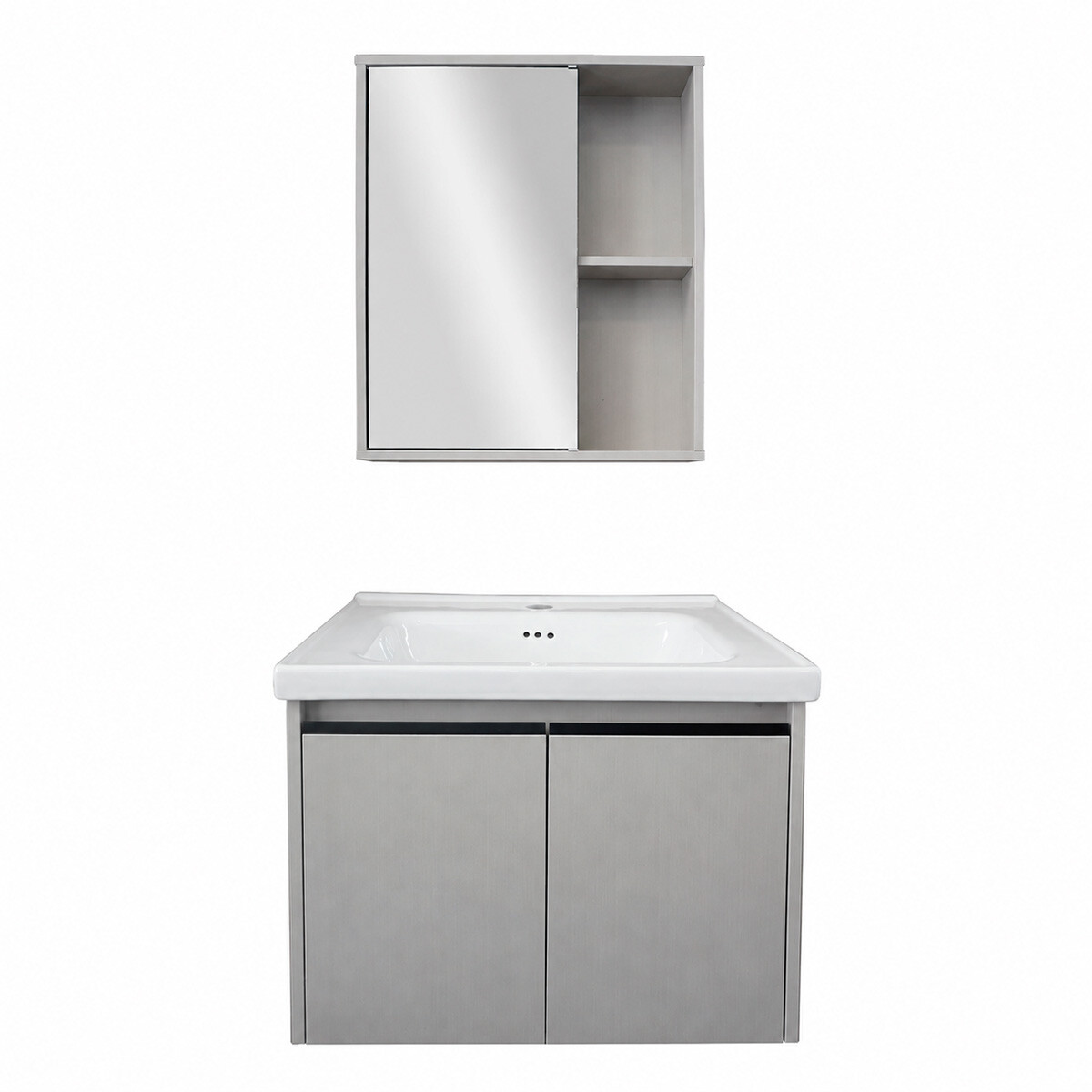 Conjunto De Baño Habitare Modelo 308-60 / Mueble+ Bacha + Espejo 