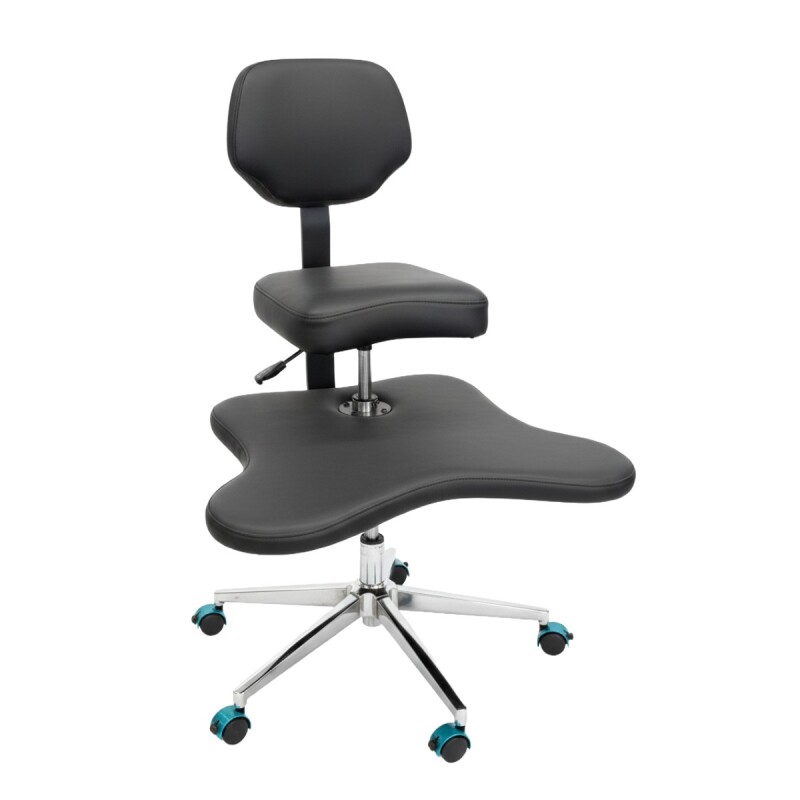 SILLA GIRATORIA C/POSA PIES NEGRO Unica