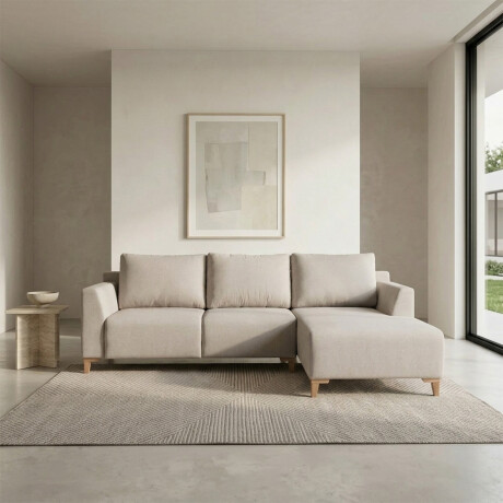 Rinconera Gino - Tela Microfibra - Chaise derecho TC 1010 (Beige)