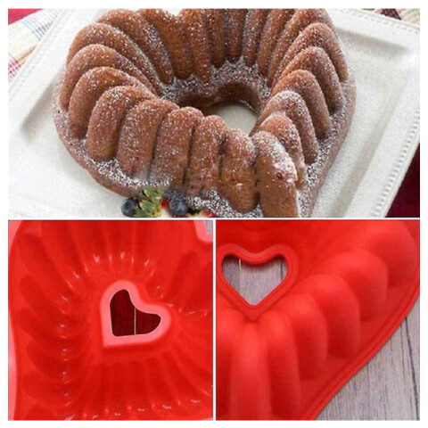 Molde de silicona diseño corazón rojo Molde De Silicona Diseño Corazón Rojo