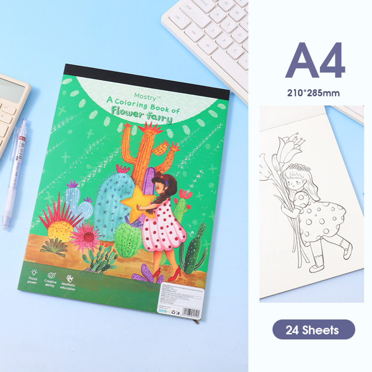 Cuaderno Para Colorear - Hadas - A4 - 24 Hojas 