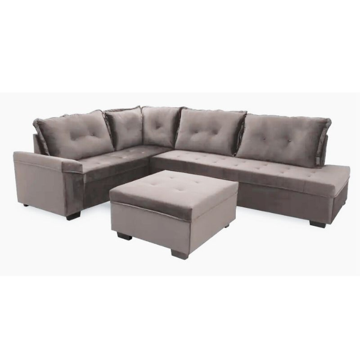 SOFA ESQUINERO TOKIO CON PUFF - VARIOS COLORES 