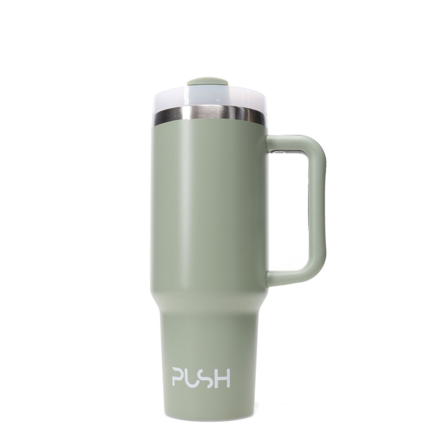 Botella Push Con Asa Verde
