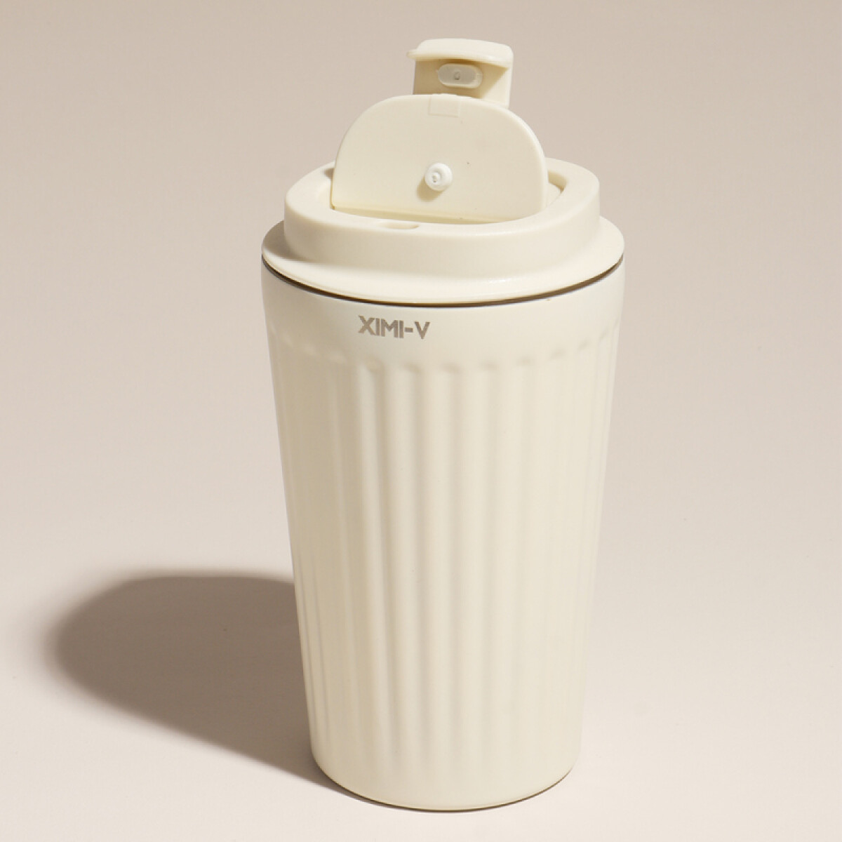 Vaso Térmico De Café A Rayas - Beige - 500ml 