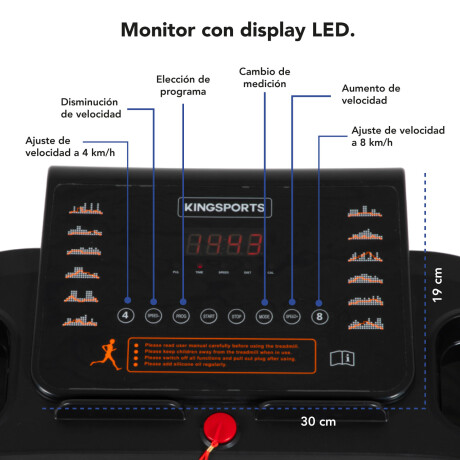 Caminadora Eléctrica 2 HP Banda Correr 1-10 KM/H Caminadora Eléctrica 2 HP Banda Correr 1-10 KM/H