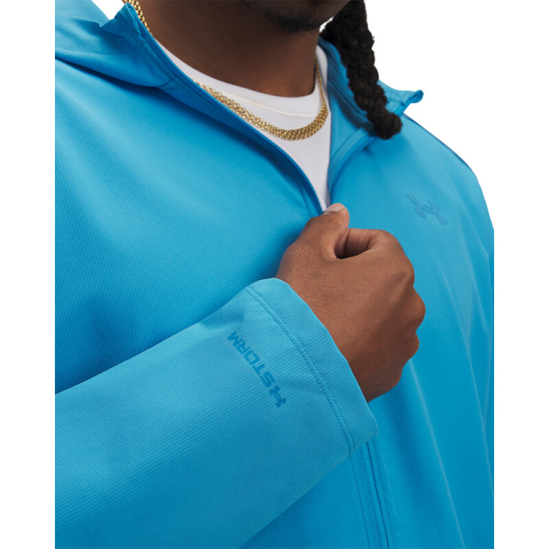 UA Launch Hooded Jacket-YLW BLU-452