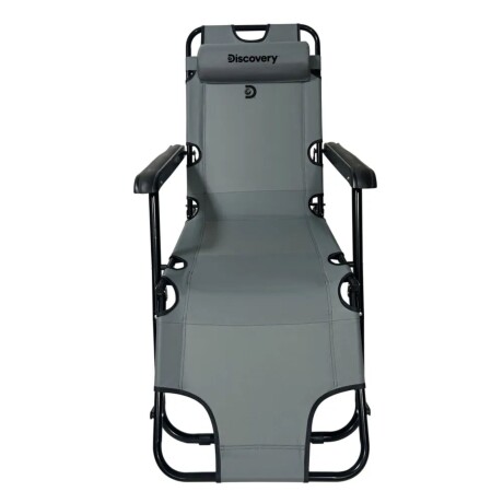 Silla playera Discovery plegable Gris