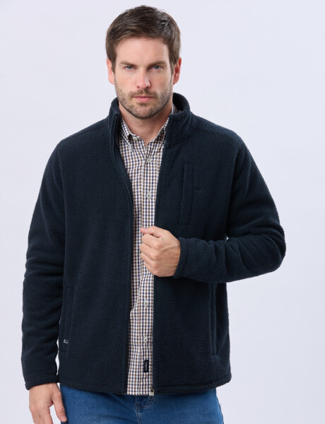 CAMPERA POLAR TEXTURADO GRUESO Azul