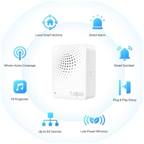 Hub Inteligente Con Alarma TP-LINK Tapo H100 64 Dispositivos Hub Inteligente Con Alarma TP-LINK Tapo H100 64 Dispositivos