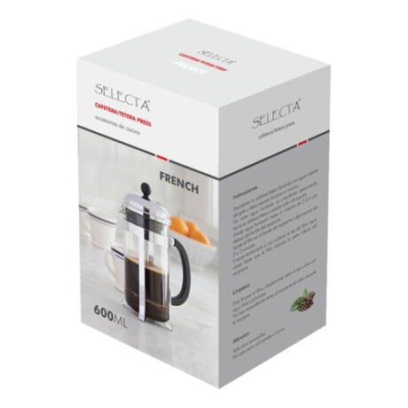Cafetera Selecta Press French en vidrio y acero inoxidable 600ml Cafetera Selecta Press French en vidrio y acero inoxidable 600ml