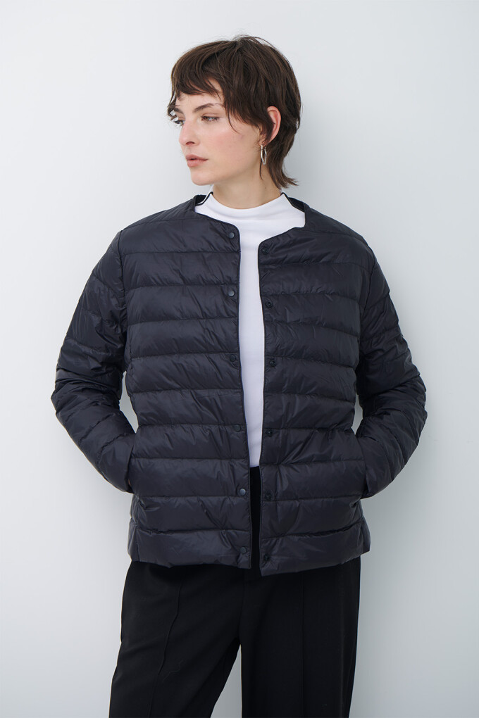 CAMPERA PLUMAS NEGRO