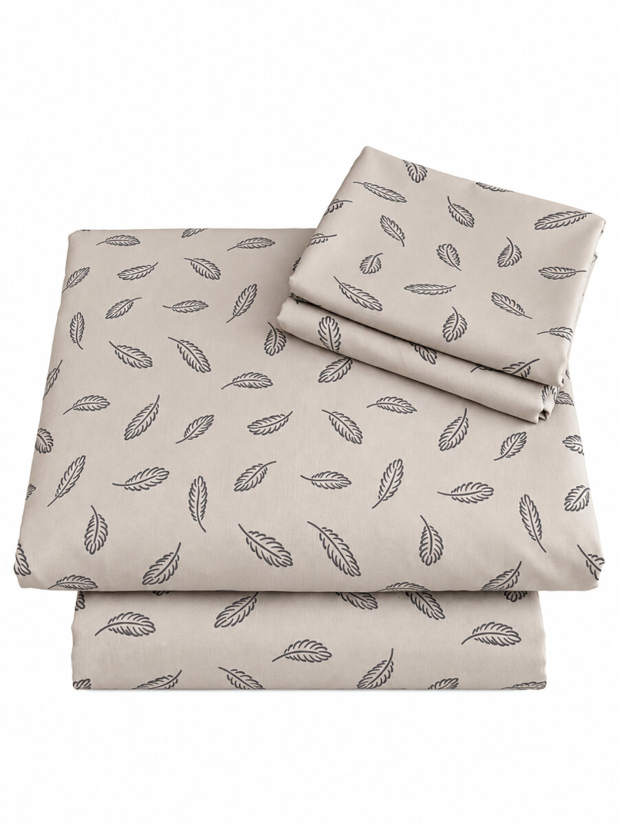 JUEGO DE SABANAS KING PLUMA - GRIS 