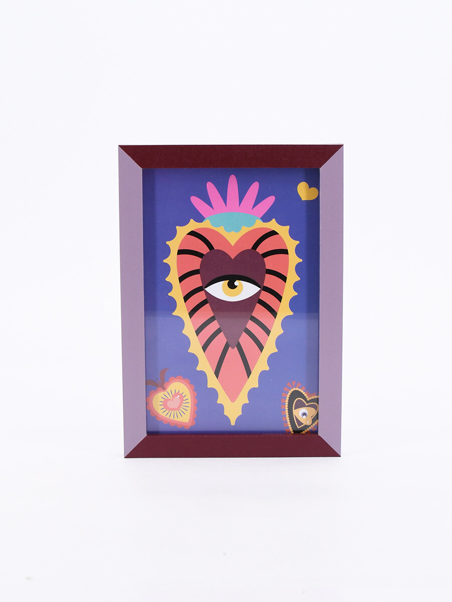 CUADRO OJO CORAZON AZUL - ESTAMPADO 1 
