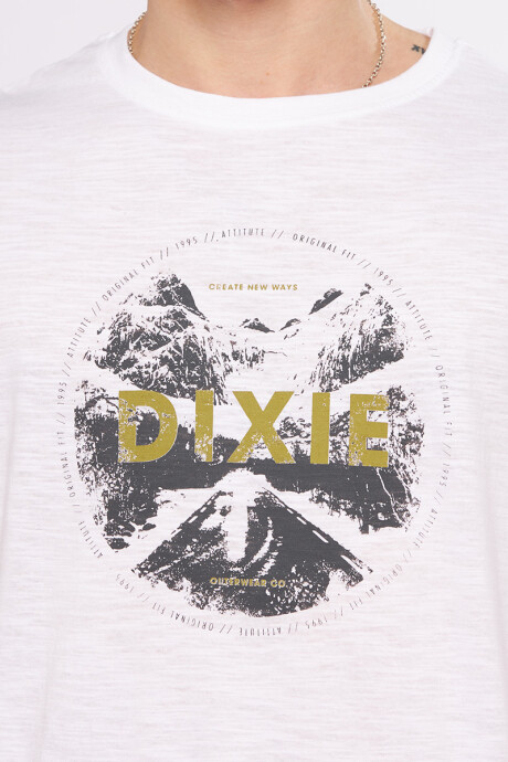 T-SHIRT ML CREATE DIXIE Blanco