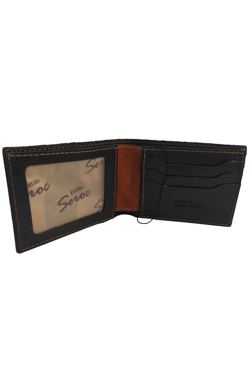 billetera de cuero al corte oxido