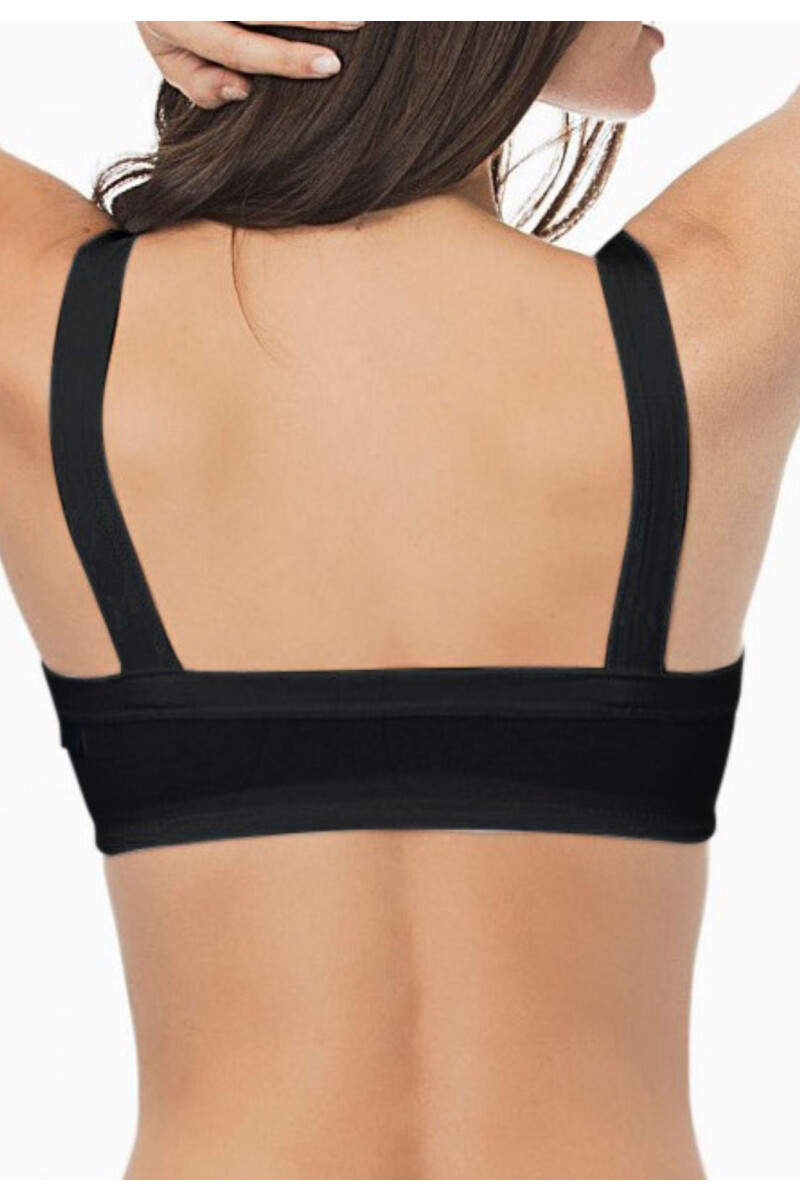 SOUTIEN TOP BÁSICO ALGODÓN CON ELASTANO NEGRO