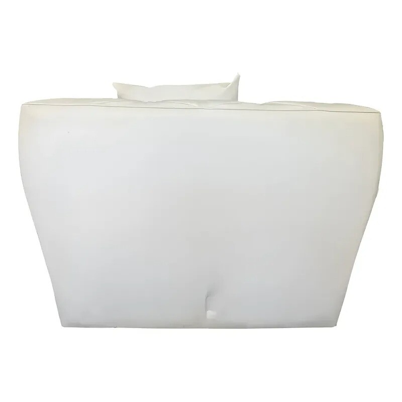 Sofá de 1 cuerpo capitoneado tapizado en sintético color blanco - MERCADERIA CON DETALLES Sofá de 1 cuerpo capitoneado tapizado en sintético color blanco - MERCADERIA CON DETALLES