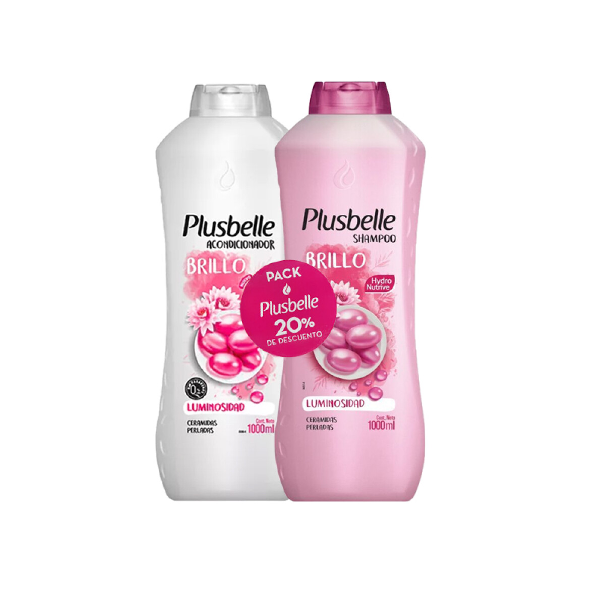 PLUSBELLE PACK 20% Descuento Shampoo + Acondicionador - BRILLO 