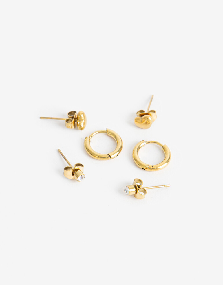 Aros Sets Metal Set De Aros De Acero - Dorado