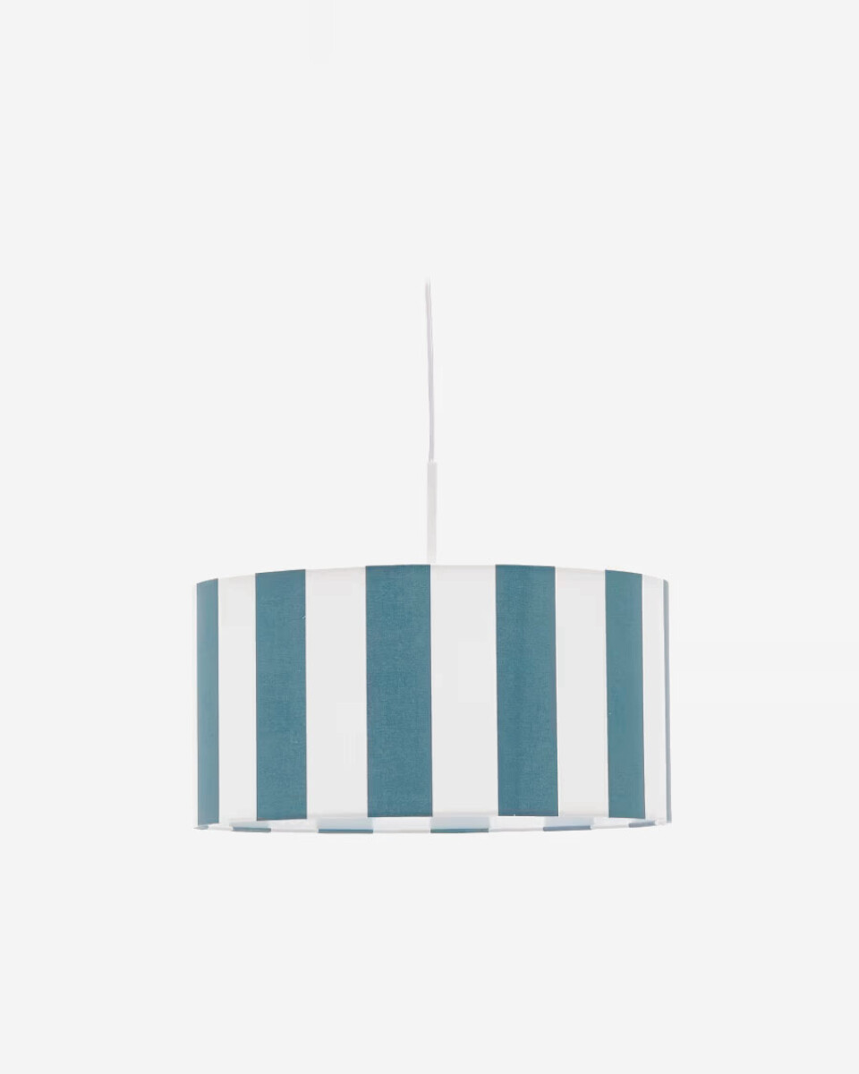 Pantalla para lámpara de techo Ciral con rayas - azul y blanco Ø 40 cm 