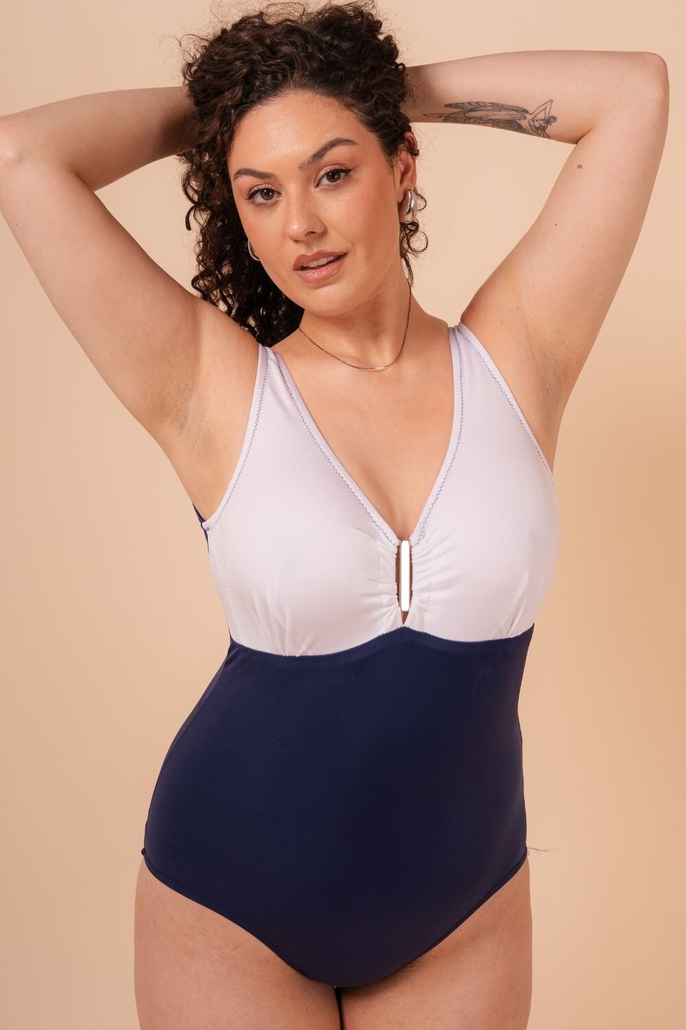 Malla Mississippi Blanco y Azul