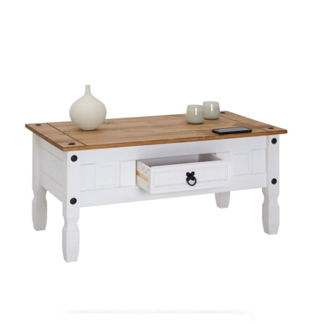 Mesa de living Linea Naturale Blanco/Roble
